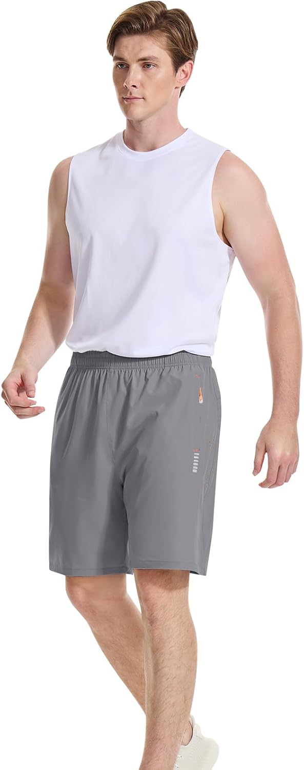 Men’s Running Shorts Quick Dry Lightweight with Zip Pockets