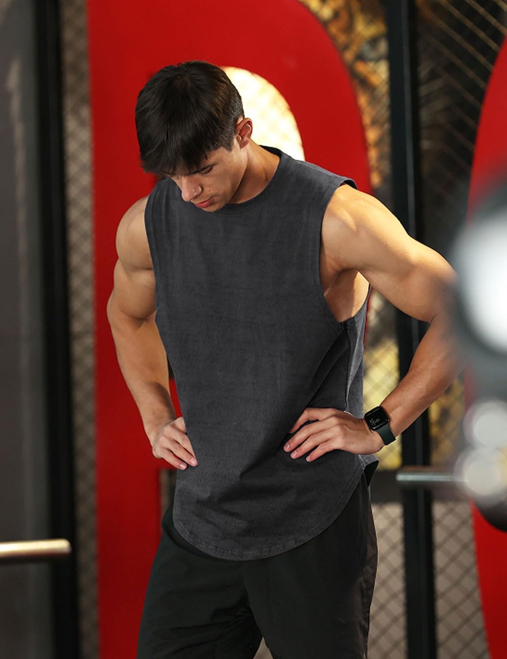 Men’s Bodybuilding Tank Cotton Sleeveless Gym Shirt