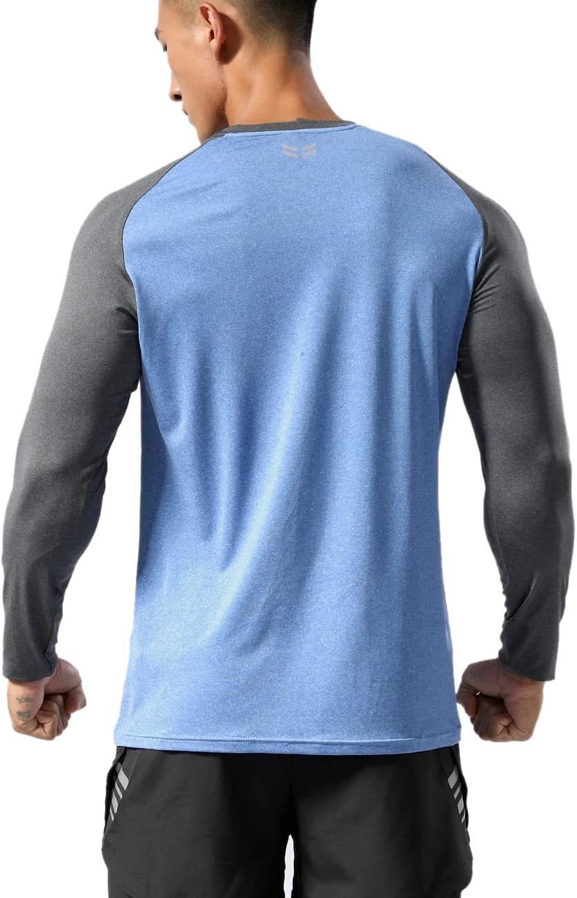 Men’s Long Sleeve Running Shirt Dry Fit Athletic Top