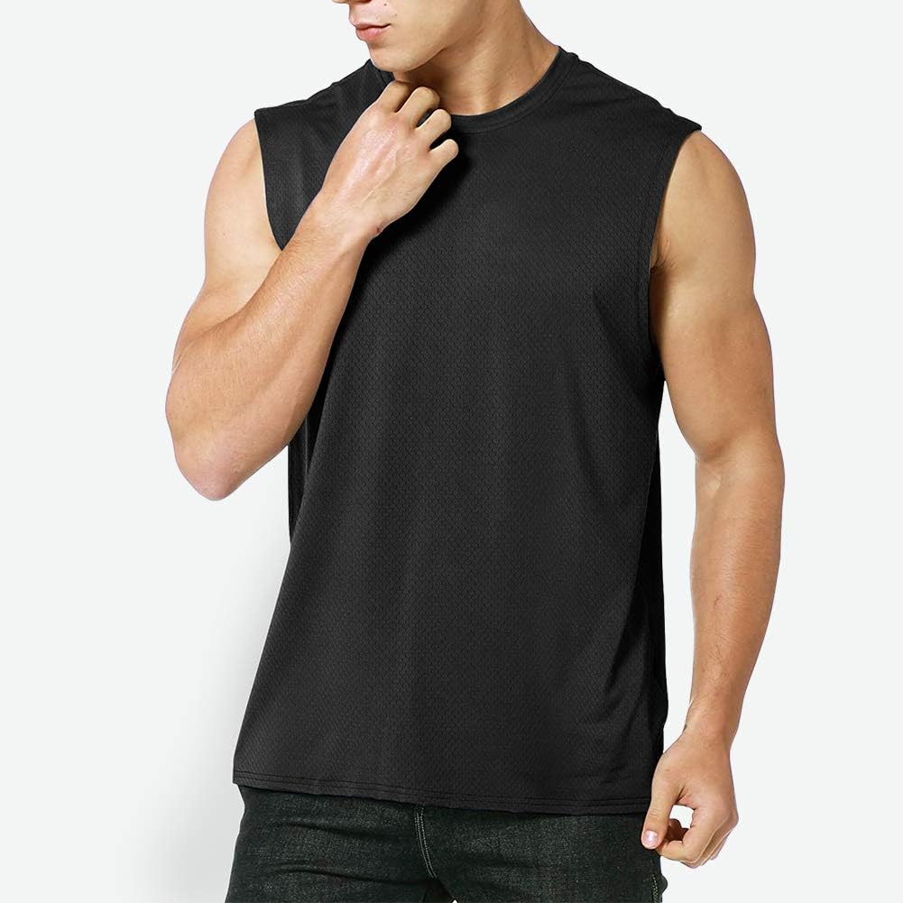 Men’s Quick Dry Running Tank Top Sleeveless Gym Vest
