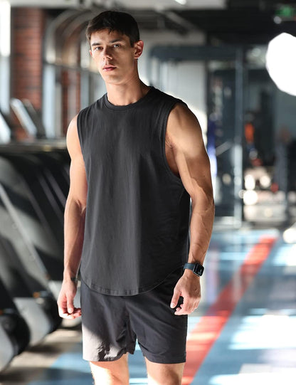 Men’s Bodybuilding Tank Cotton Sleeveless Gym Shirt