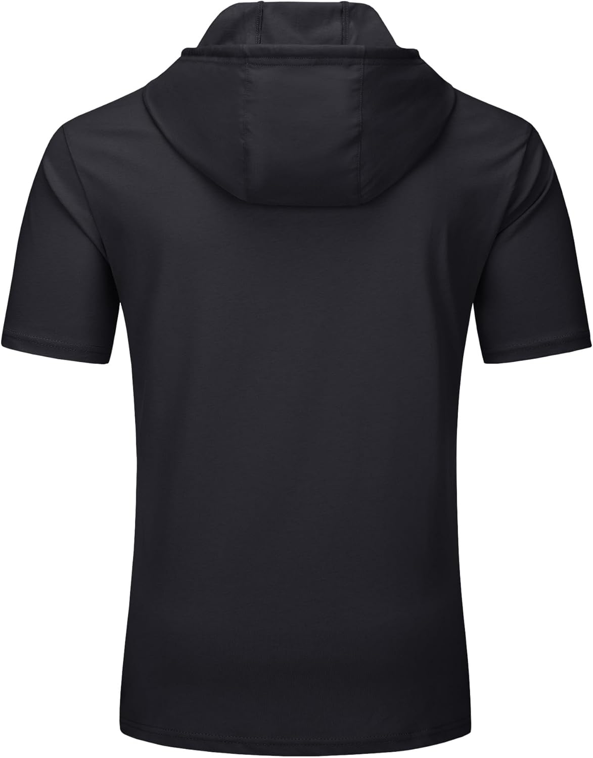Men’s Short Sleeve Hoodie Lightweight Gym Pullover
