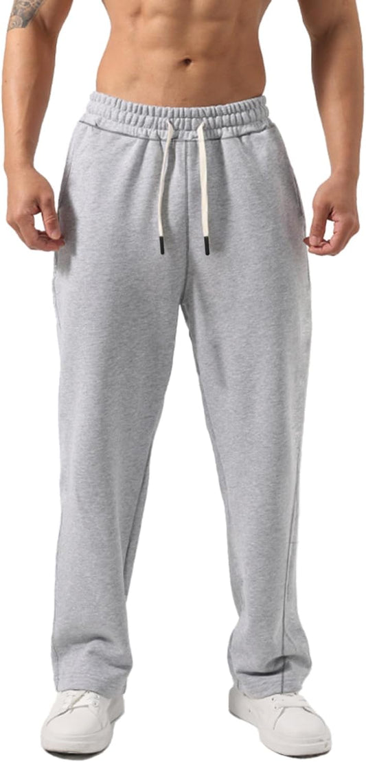 Men’s Fleece Sweatpants Baggy Fitness Workout Joggers