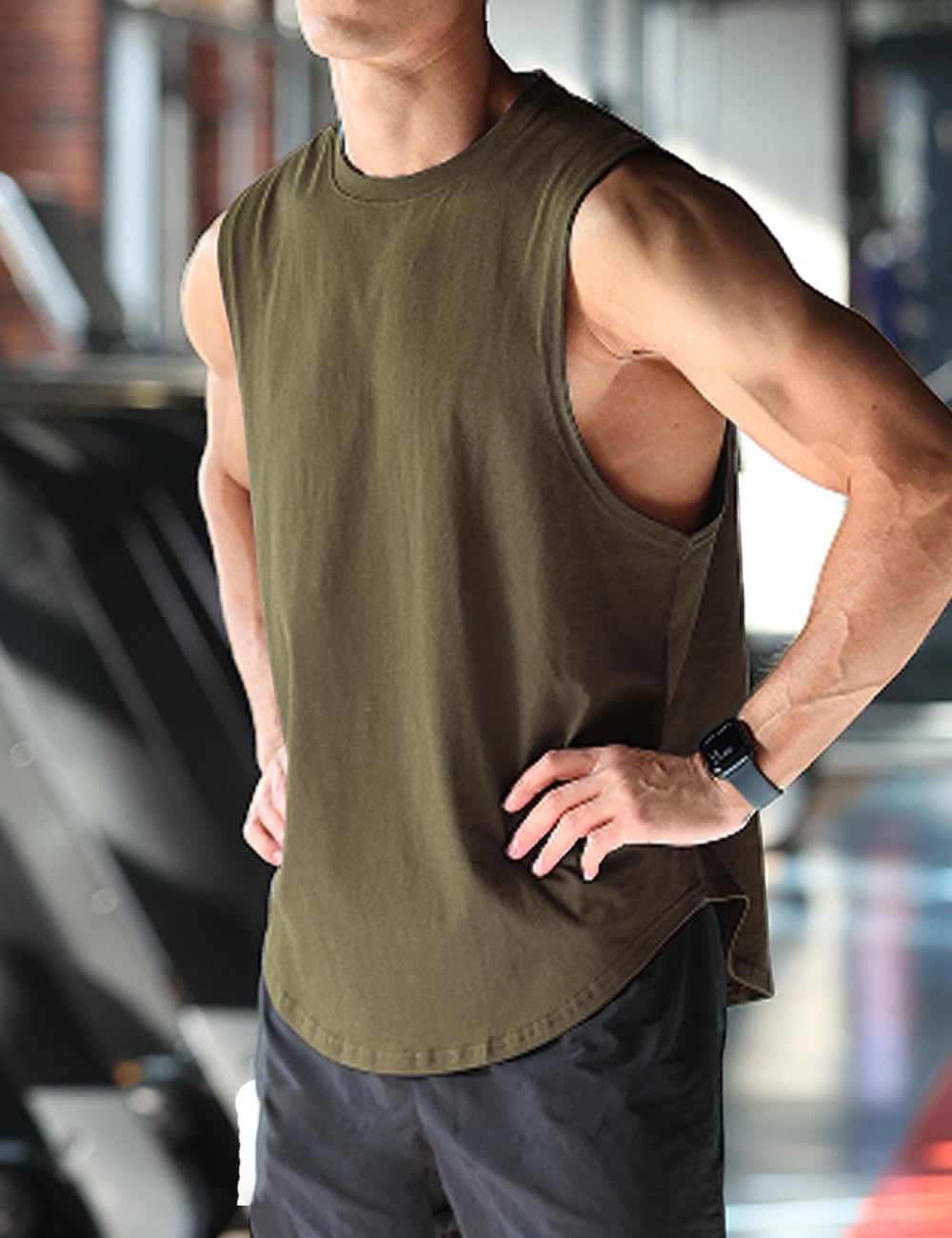 Men’s Bodybuilding Tank Cotton Sleeveless Gym Shirt