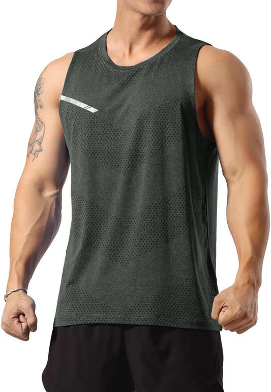 Men’s Workout Tank Sleeveless Muscle Running Top