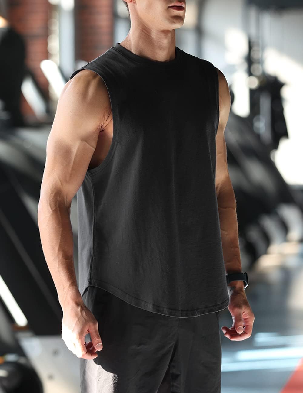 Men’s Bodybuilding Tank Cotton Sleeveless Gym Shirt