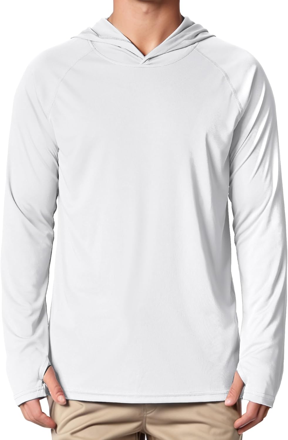 Men’s UPF50+ Long Sleeve Hoodie Lightweight Rash Guard