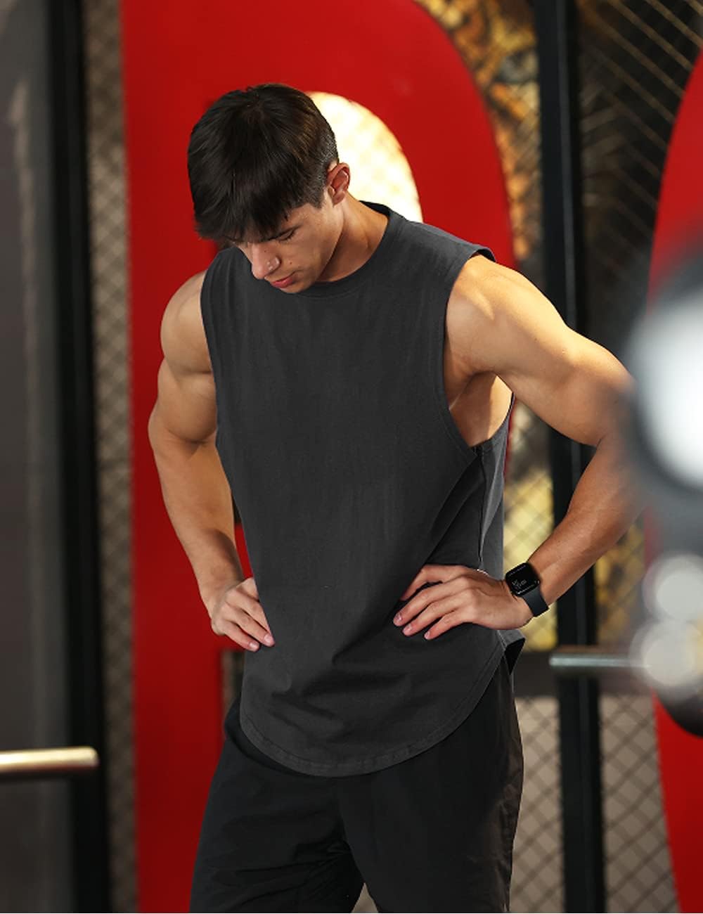 Men’s Bodybuilding Tank Cotton Sleeveless Gym Shirt