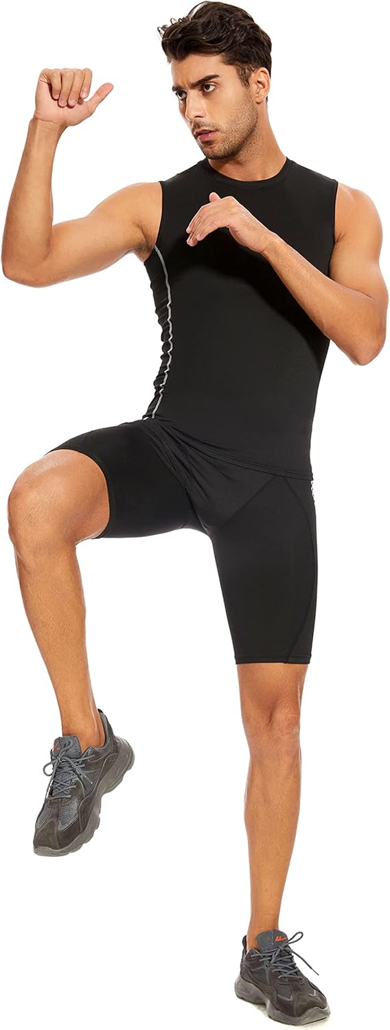 Men’s Compression Tank Top Cool Dry Training Vest
