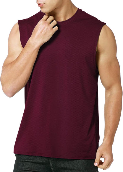 Men’s Quick Dry Running Tank Top Sleeveless Gym Vest