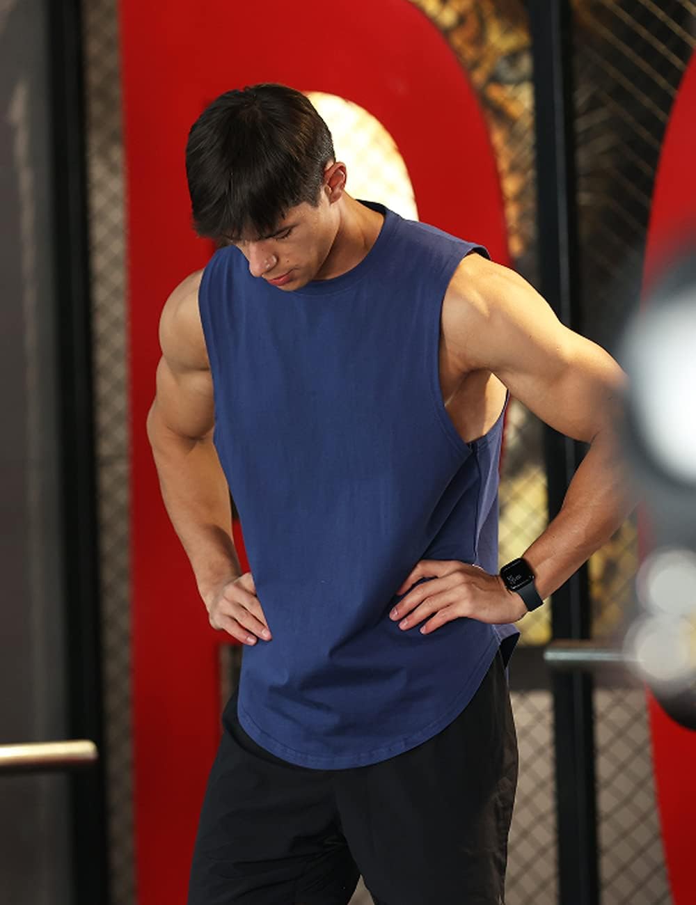 Men’s Bodybuilding Tank Cotton Sleeveless Gym Shirt