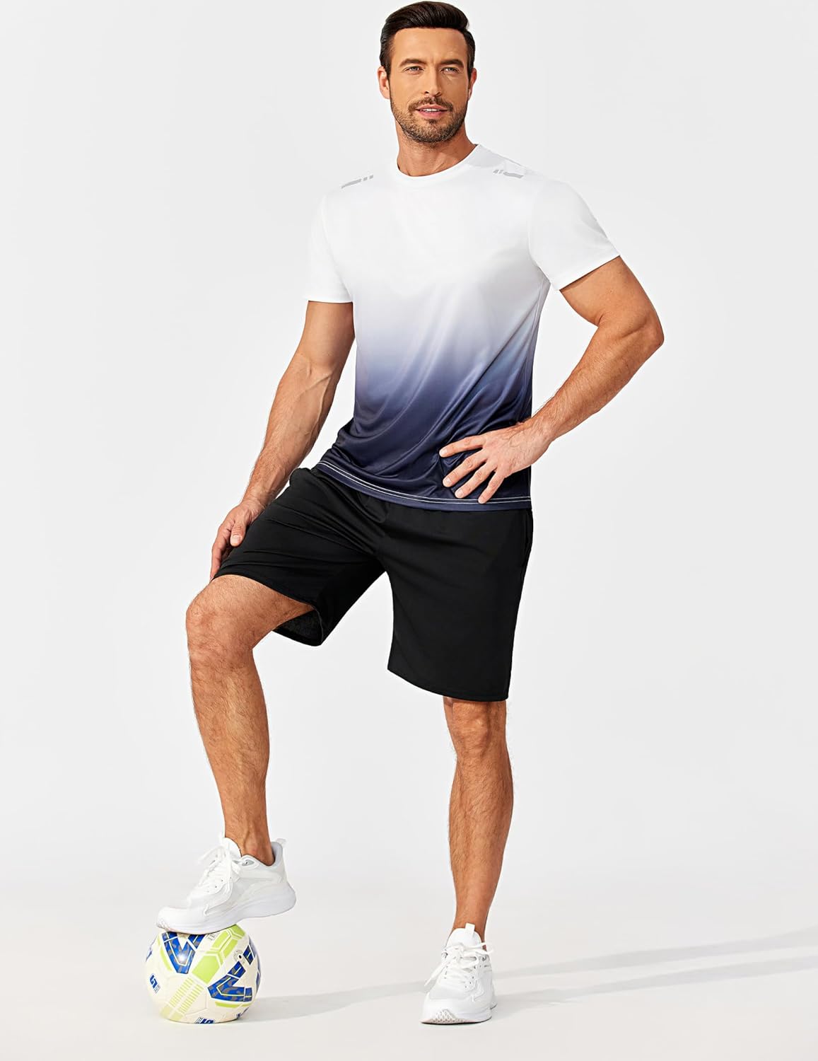 Men’s Workout T-Shirt Moisture Wicking Short Sleeve Gym Top