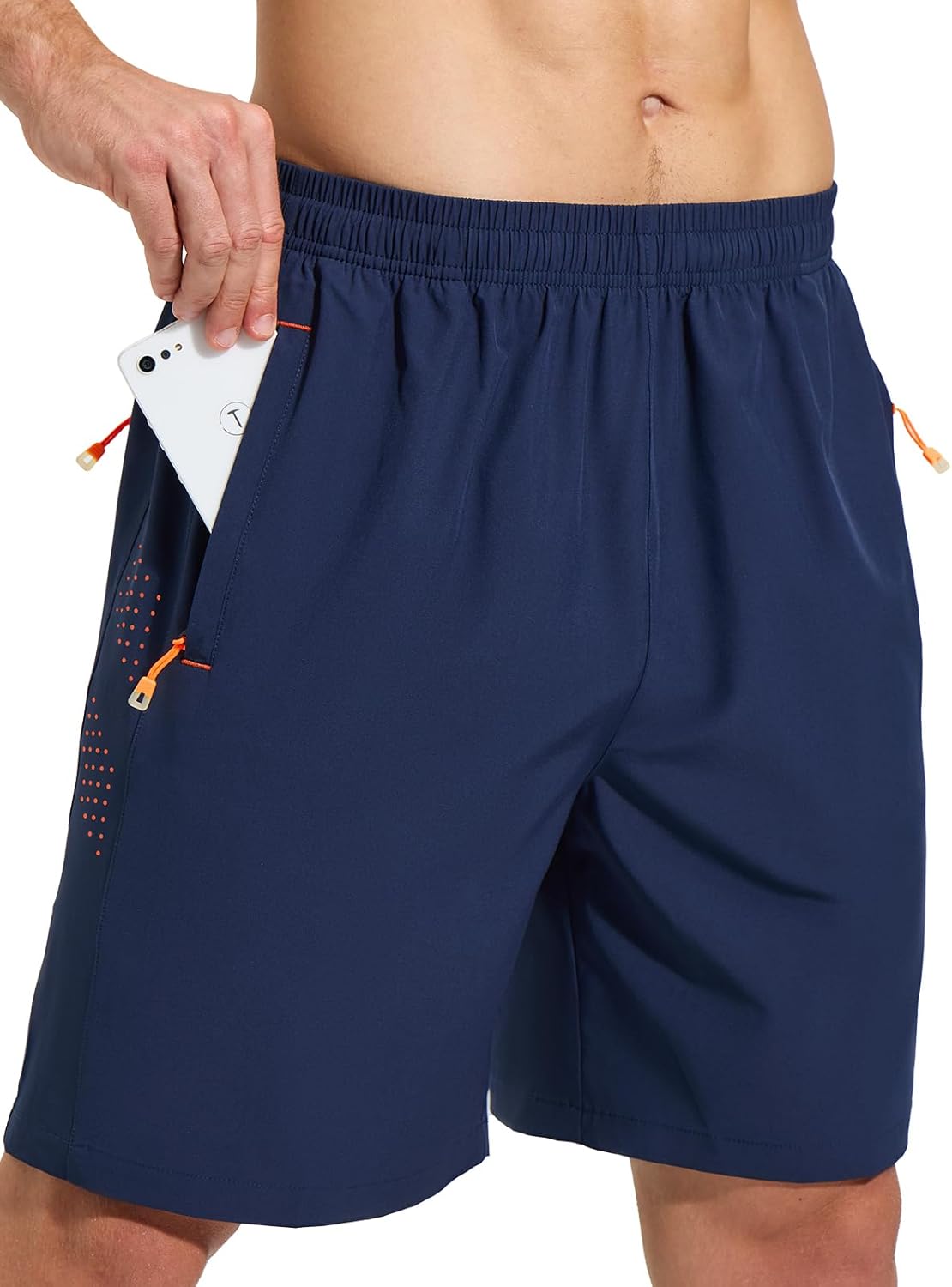 Men’s Running Shorts Quick Dry Lightweight with Zip Pockets