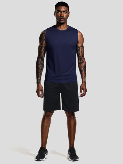 3 Pack Men’s Quick Dry Sleeveless Running Gym Vests