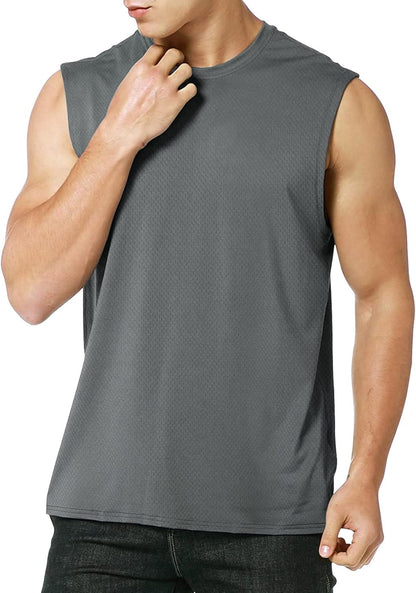 Men’s Quick Dry Running Tank Top Sleeveless Gym Vest