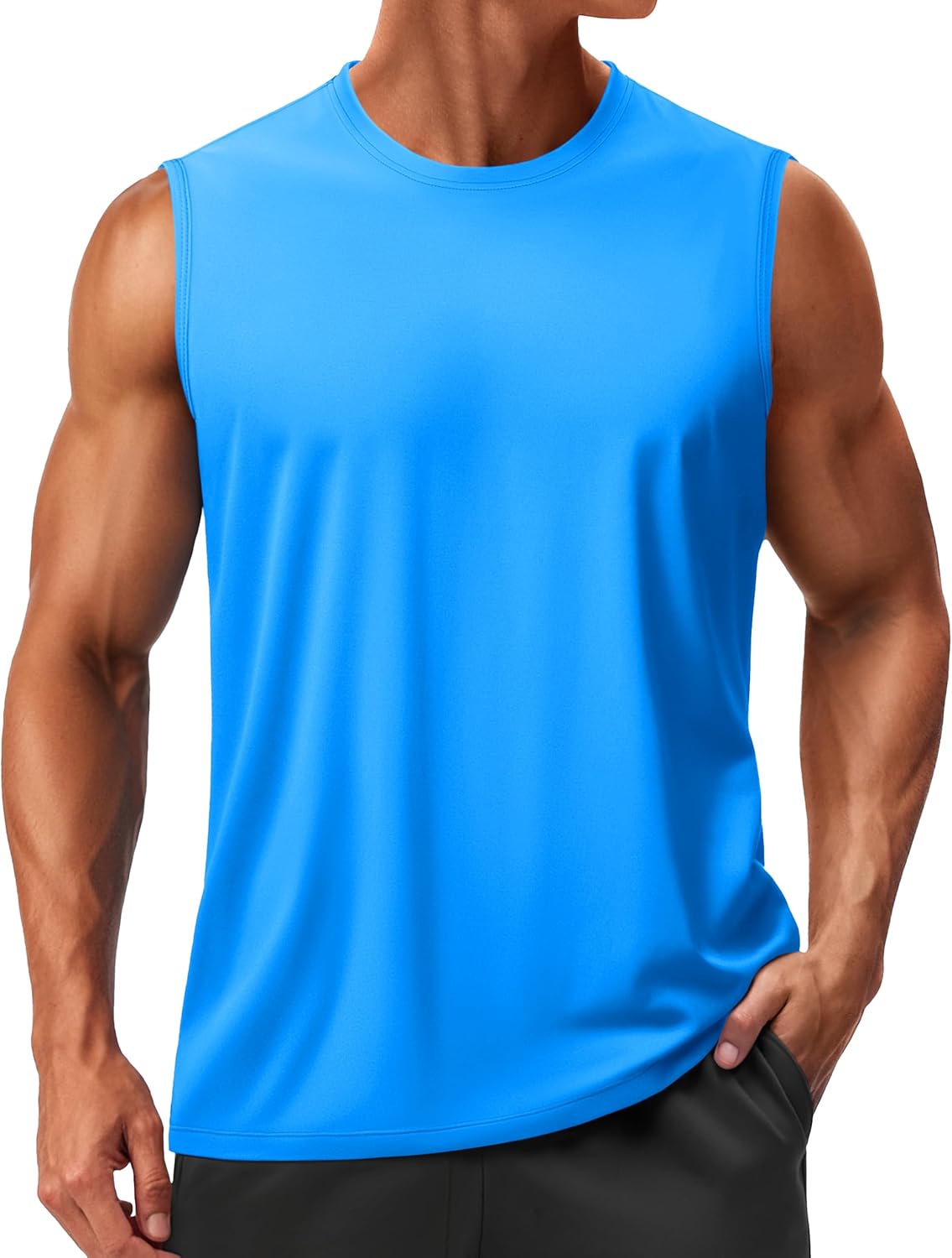 Men’s UPF50+ Sleeveless Quick Dry Muscle Gym Vest