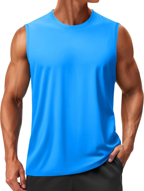 Men’s UPF50+ Sleeveless Quick Dry Muscle Gym Vest