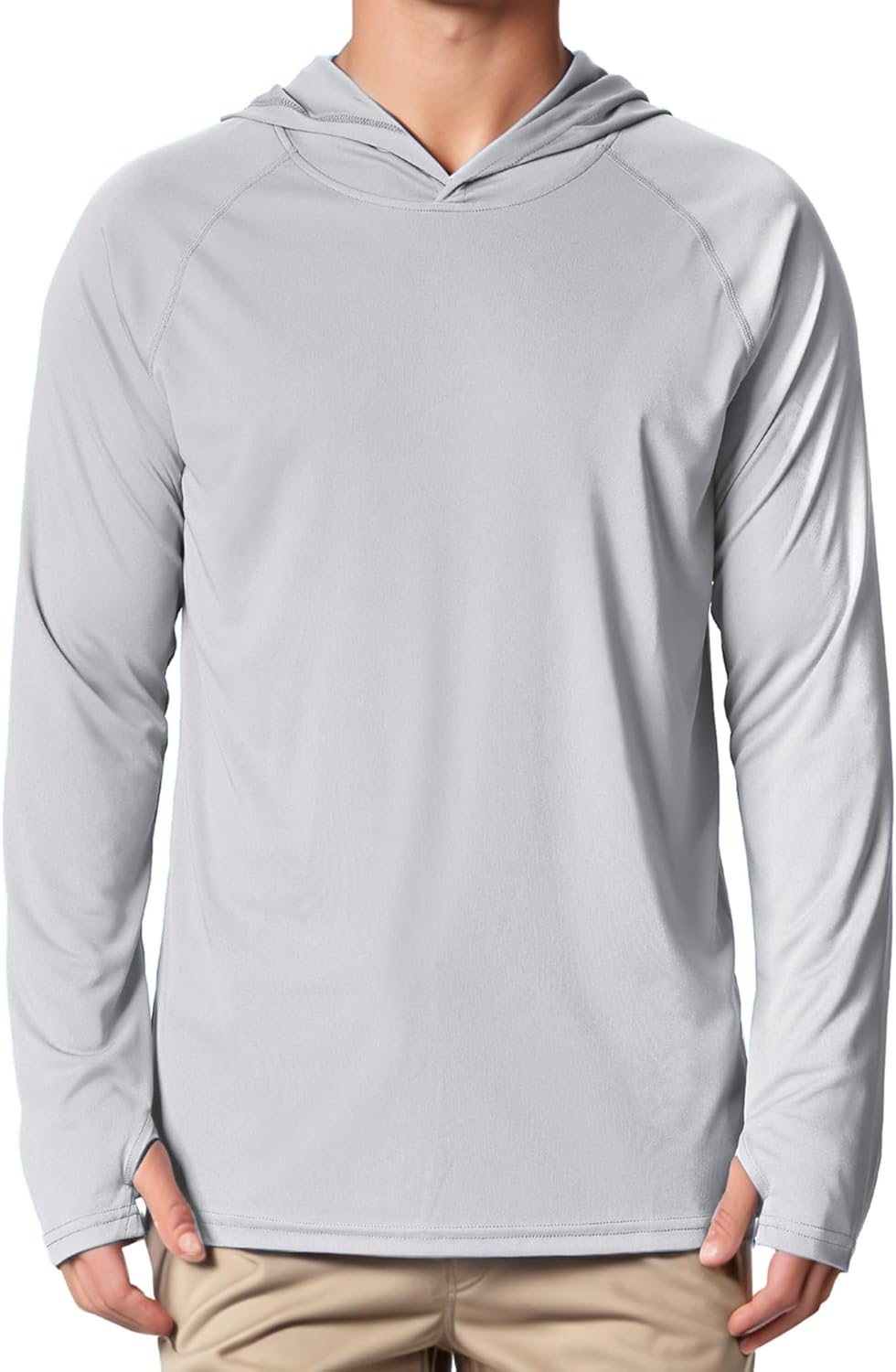 Men’s UPF50+ Long Sleeve Hoodie Lightweight Rash Guard