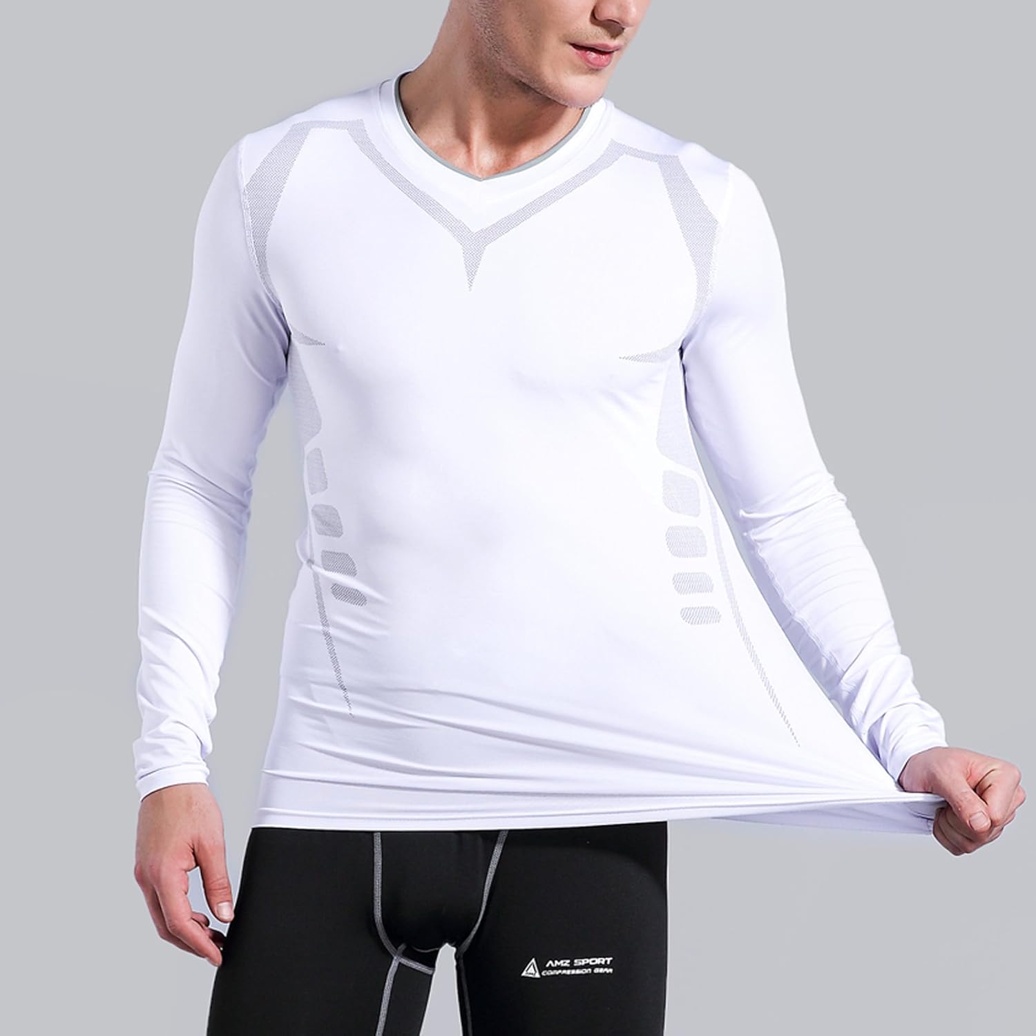 Men’s Long Sleeve Compression Top Cool Dry Baselayer