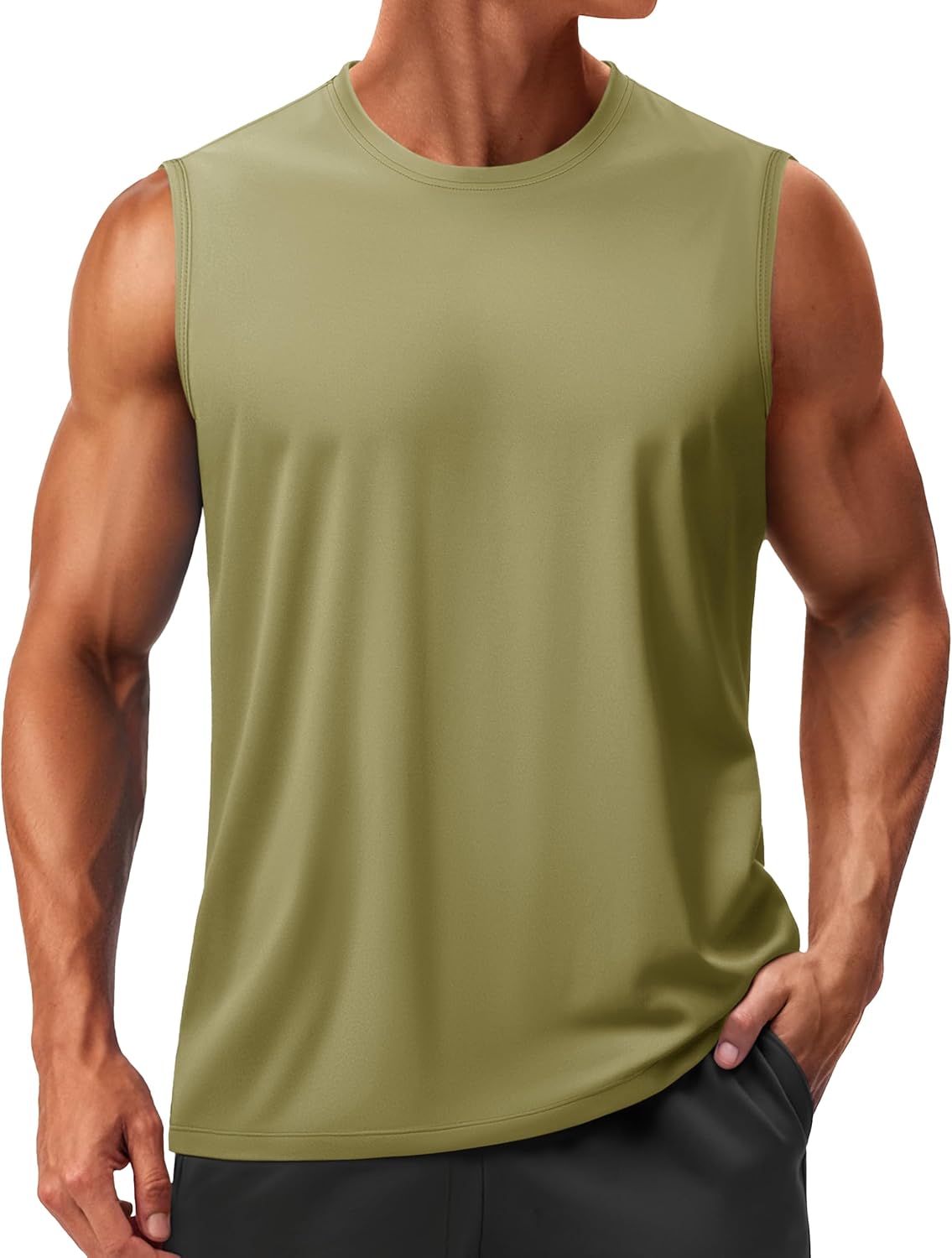 Men’s UPF50+ Sleeveless Quick Dry Muscle Gym Vest