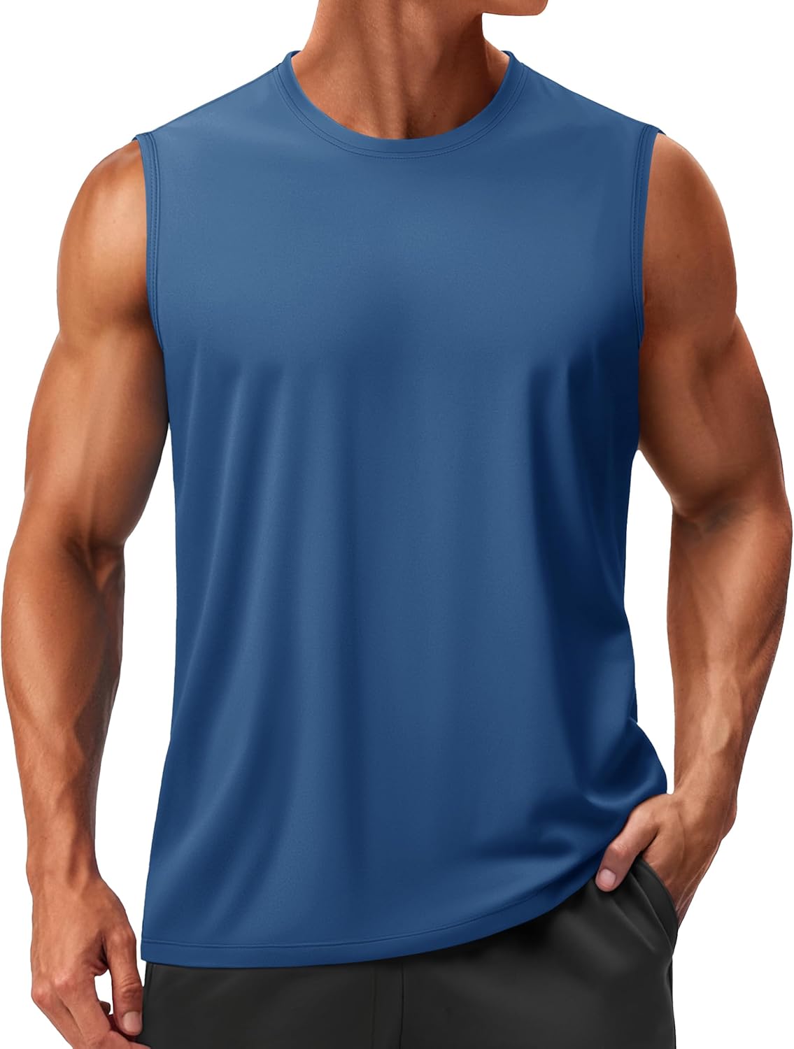 Men’s UPF50+ Sleeveless Quick Dry Muscle Gym Vest