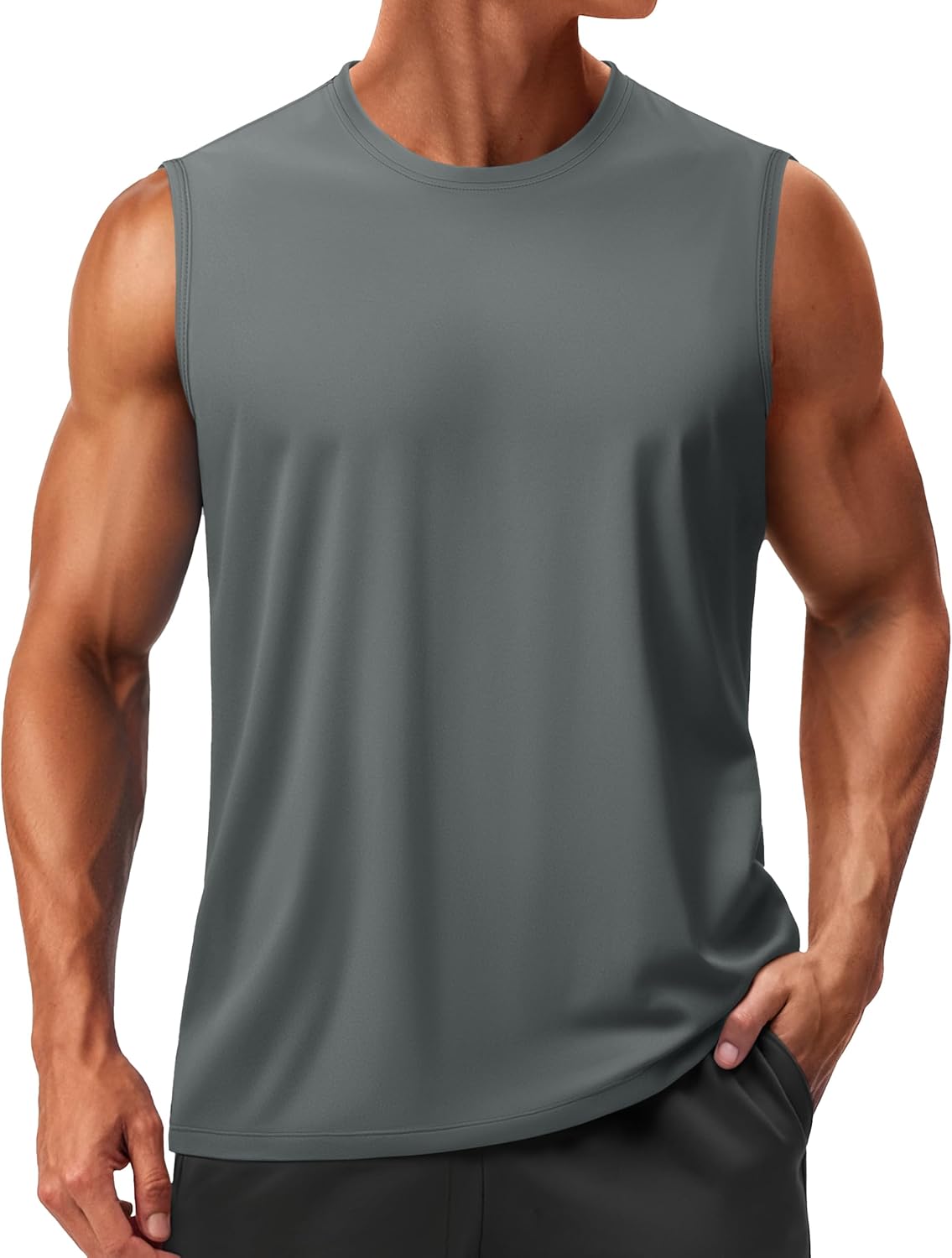 Men’s UPF50+ Sleeveless Quick Dry Muscle Gym Vest