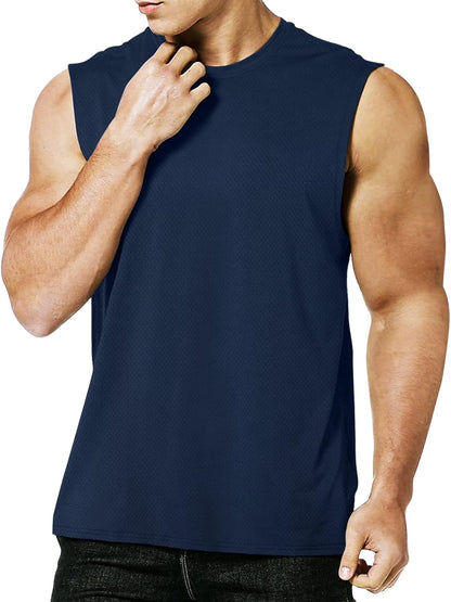 Men’s Quick Dry Running Tank Top Sleeveless Gym Vest