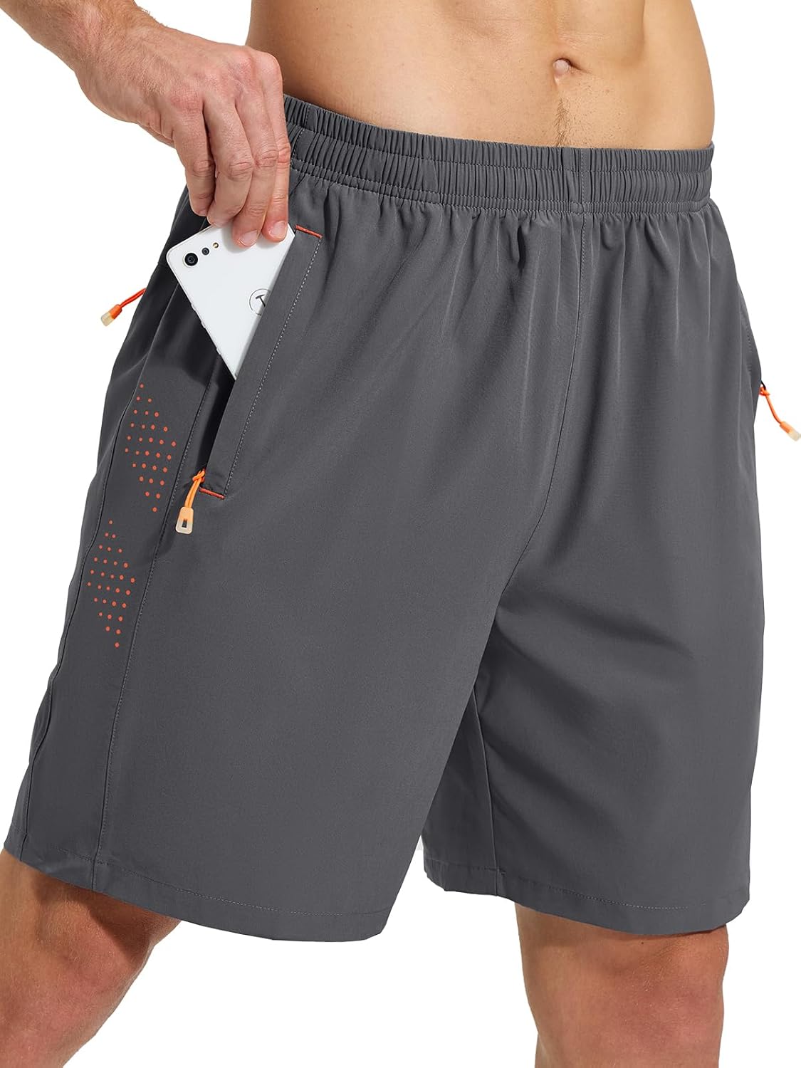 Men’s Running Shorts Quick Dry Lightweight with Zip Pockets