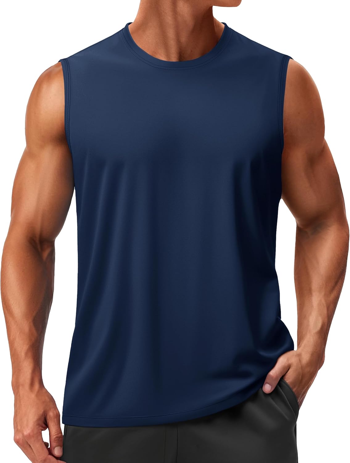 Men’s UPF50+ Sleeveless Quick Dry Muscle Gym Vest