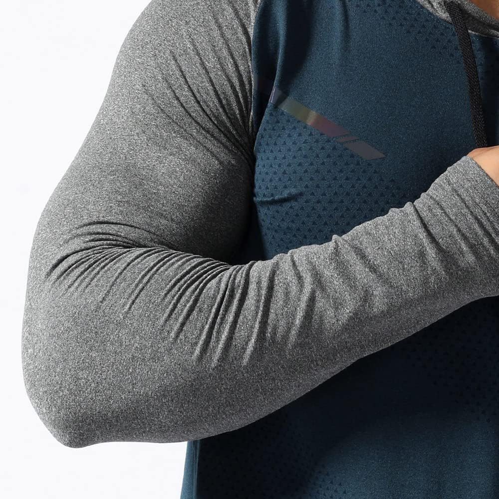 Men’s Thermal Lined Athletic Hoodie Winter Running Top