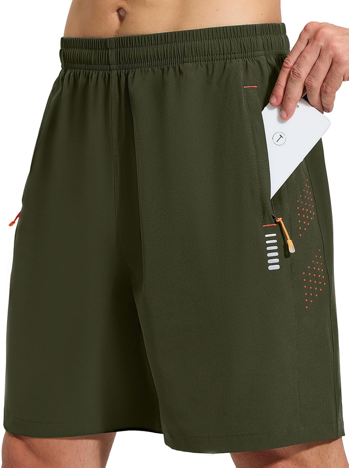 Men’s Running Shorts Quick Dry Lightweight with Zip Pockets