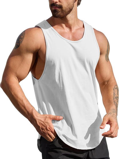 1 or 3 Pack Men’s Muscle Stringer Tank Tops Gym Vests