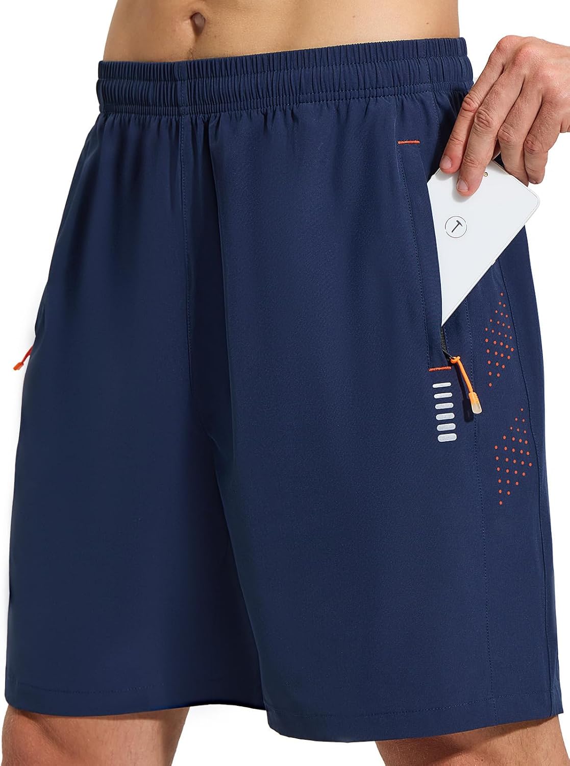 Men’s Running Shorts Quick Dry Lightweight with Zip Pockets