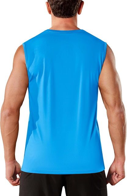 Men’s UPF50+ Sleeveless Quick Dry Muscle Gym Vest