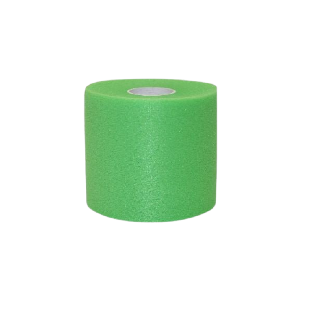 Bright Green Foam Underwrap Sports Tape Rolls – Pack of 4