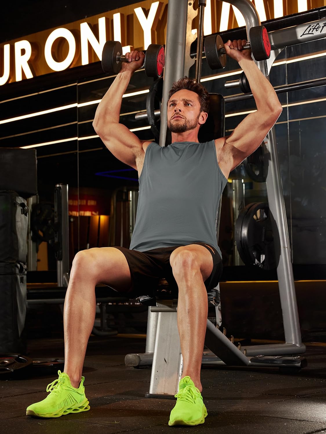 Men’s UPF50+ Sleeveless Quick Dry Muscle Gym Vest