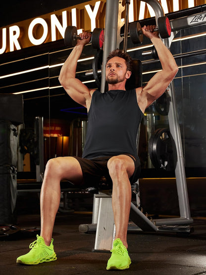 Men’s UPF50+ Sleeveless Quick Dry Muscle Gym Vest