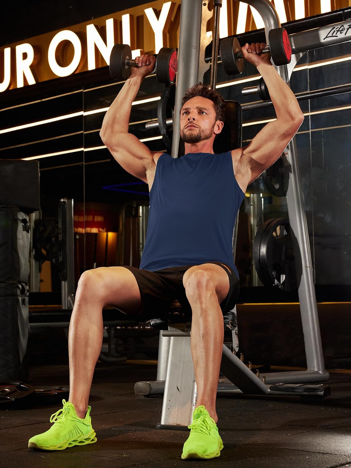 Men’s UPF50+ Sleeveless Quick Dry Muscle Gym Vest