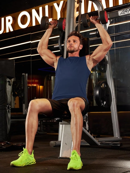 Men’s UPF50+ Sleeveless Quick Dry Muscle Gym Vest