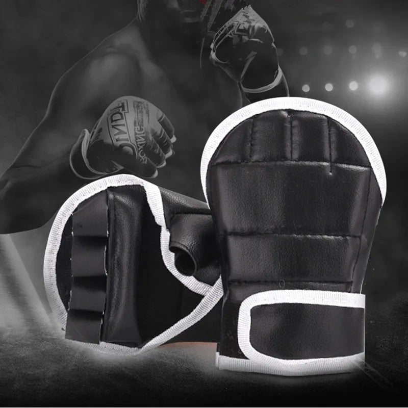 PU Half-Finger Boxing Training Gloves