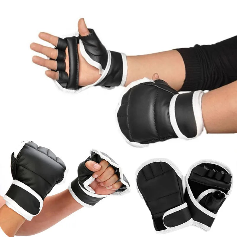PU Half-Finger Boxing Training Gloves