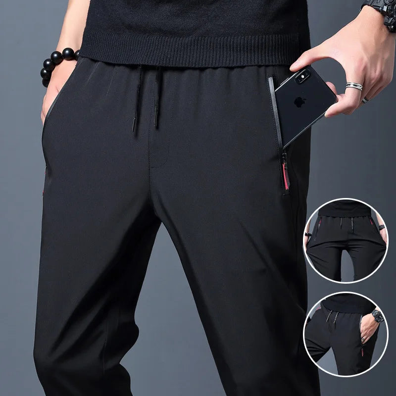 Men's Quick-Dry Running Pants with Zips