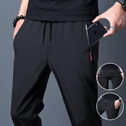 Men's Quick-Dry Running Pants with Zips