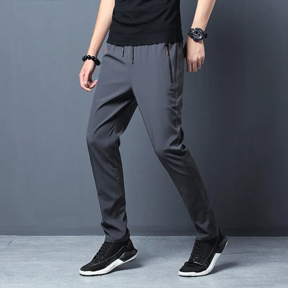 Men's Quick-Dry Running Pants with Zips