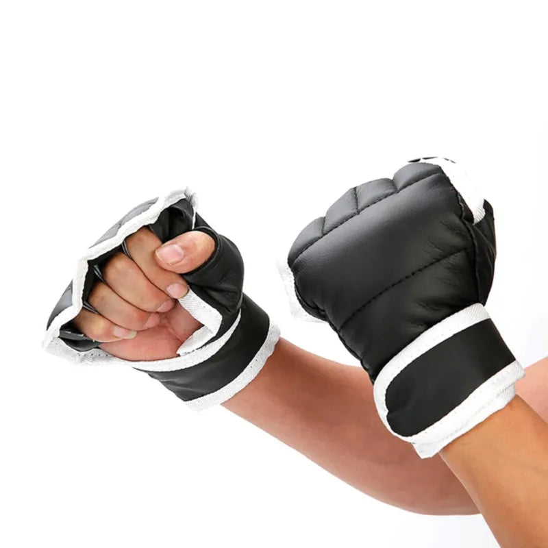 PU Half-Finger Boxing Training Gloves