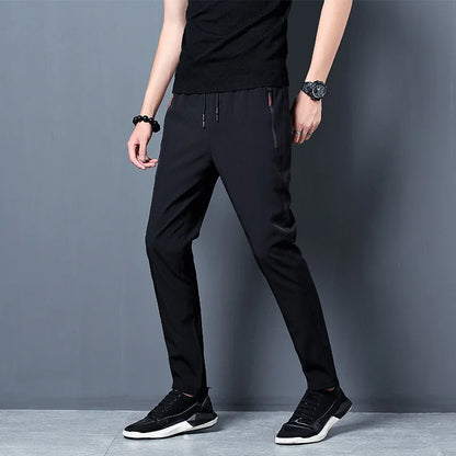 Men's Quick-Dry Running Pants with Zips